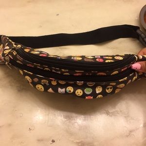 Black Emoji Fanny Pack (2 pockets)